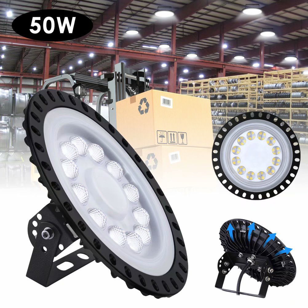 50W-500W LED High Bay Light UFO Industrial Light Warehouse Commercial Gym Light 