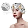 thumbnail image 2 of Kdxio Winter Forest Animals Print Shower Cap for Women,Elastic and Reusable,Double Waterproof Layers Bathing Hat, 2 of 6