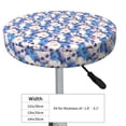 thumbnail image 4 of KLL white Skull blue daisy Round Bar Chair Cushion Cover 12 inch ,Bar Stool Protector with Elastic, Soft Washable, 4 of 6