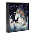 thumbnail image 2 of Stupell Industries Eclectic Sleepy Unicorn in Starlit Clouds Black Framed Giclee Art, 24 x 24, by Creative Studio, 2 of 8