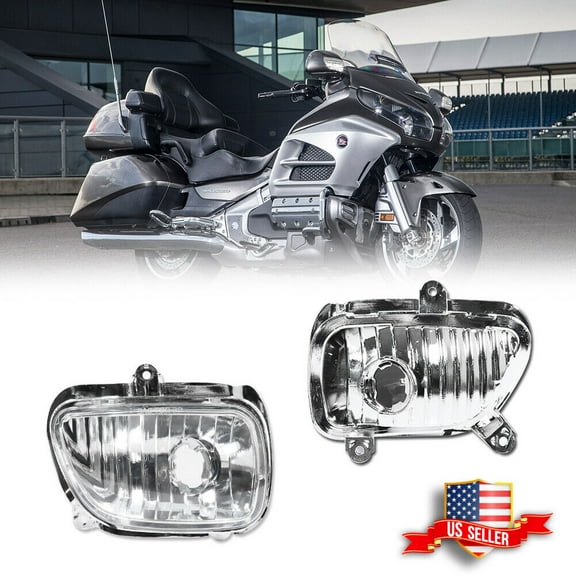 GTINTHEBOX 2X Clear Front Turn Signal Lights For 2001-2017 Honda Goldwing 1800 GL1800 F6B