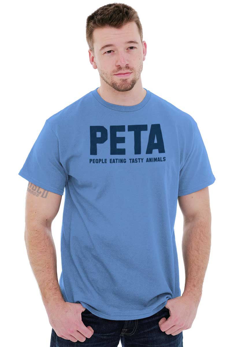 Food Short Sleeve T-Shirt Tees Tshirts PETA People Eating Tasty Animals  Funny Humor 