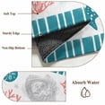 thumbnail image 6 of 6'x9' Area Rugs, Teal Red Coastal Indoor Outdoor Area Rug for Living Room Bedroom, Ocean Nautical Starfish Coral Striped Washable Bathroom Rugs Kitchen Floor Carpet Mats Home Decor Aesthetic, 6 of 8