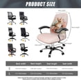 thumbnail image 7 of Renewold Office Chair Cover for Armrest Chairs Stretch Desk Computer Chair Slipcover Removable Non-slip High Back Chair Cover for Easter Home Decor, Retro Easter Bunny Floral Pink, L, 7 of 7