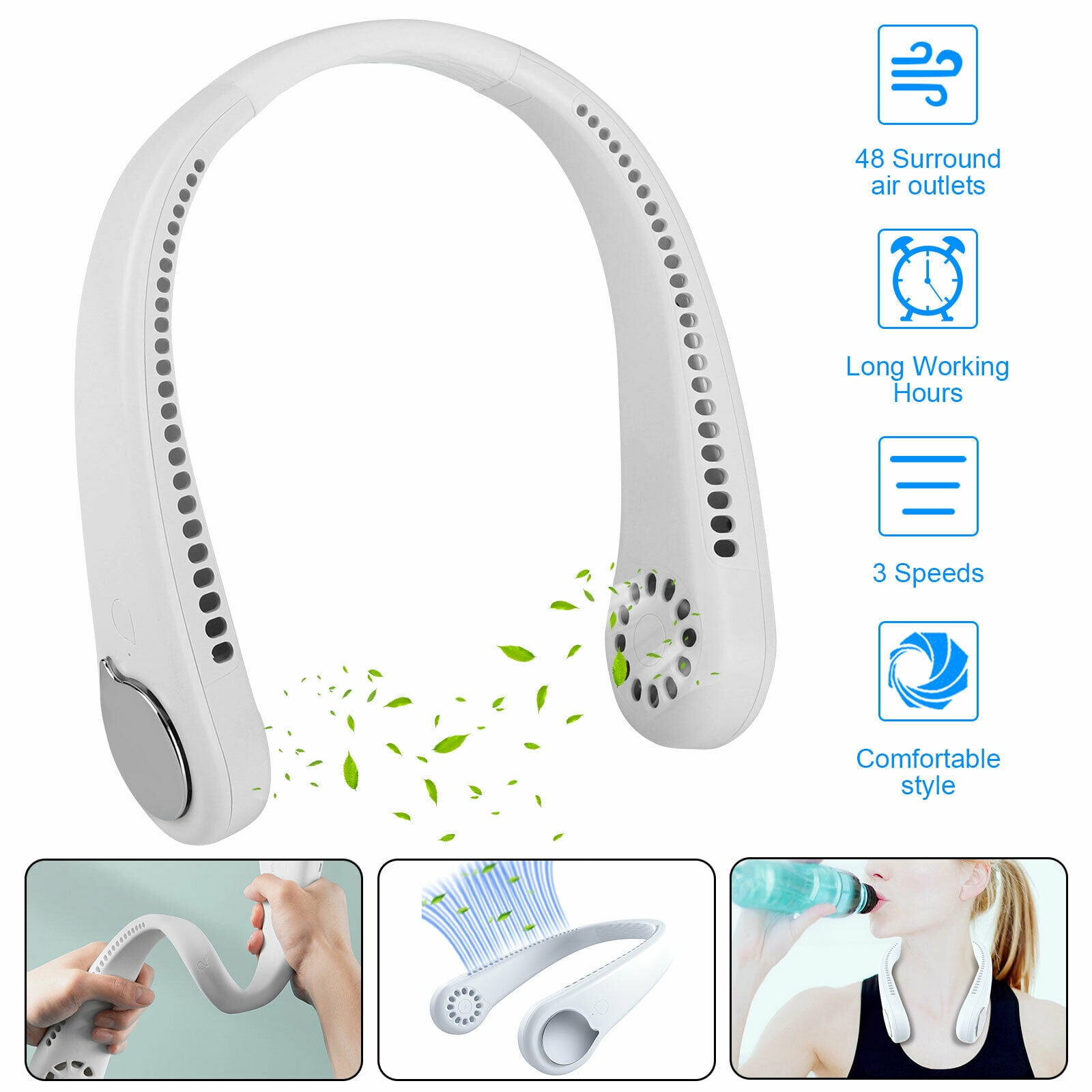 USB Protable Hanging Neck Colling AirCooler Rechargeble Personal Conditioner Fan USB Protable Hanging Neck Colling AirCooler Rechargeble Personal Conditioner Fan