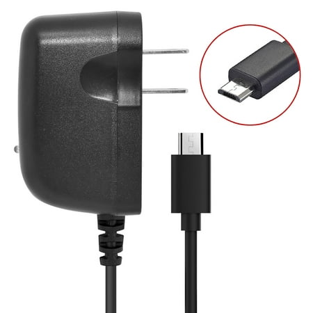 For Motorola Moto e5 Play / e5 Cruise Premium Home Wall Charger with Built-In Micro USB Cable