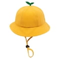 thumbnail image 1 of Sombrero de pescador para niños de 1 a 6 años con circunferencia de la cabeza de 50 a 52 cm, sombrero de lavabo para niños y niñas, lindo sombrero para el sol de dibujos animados, 1 of 5