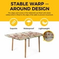 thumbnail image 4 of Spring Floral Table Cloths for 5 Foot Rectangle Tables, Watercolor Lavender Daisy Butterflies Beige Patio Waterproof Elastic Fitted Tablecloths, Washable Rectangular Table Cover for Camping, 4 of 8