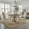 thumbnail image 5 of Furniture of America Clyde Wood 5-Piece Round Dining Table Set in Antique White, 5 of 13