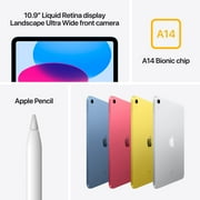 Restored 2022 Apple 10.9-inch iPad (Wi-Fi, 64GB) - Silver (10th Generation)