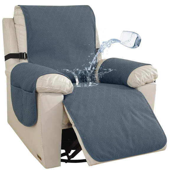 Y YUNHSOM Waterproof Stretch Recliner Chair Covers, Stable Washable Slipcovers Chair Protectors for Home, Kitchen, Office (Dark Gray,23 In)