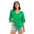 thumbnail image 1 of Blusa manga campana con cinto, 1 of 5