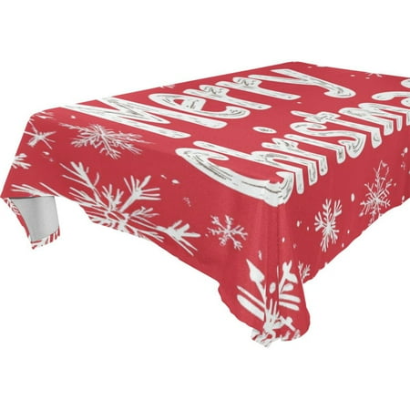 

Square printed tablecloth: home tablecloths washable and durable multiple sizes and colors available a must have for restaurant decor. Merry Christmas on Red