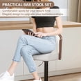 thumbnail image 2 of MOONMISS Swivel Bar Stools Set of 2, Wooden Kitchen Bar Chairs with Back, PU Leather Counter Height Barstools for Kitchen Island,, 2 of 6