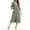 Grey, variant on PMVFHDE Women Zipper Front 3/4 Sleeve Housecoat Calf Length Casual Nightgown Loose Bathrobe With Pockets Grey,XL