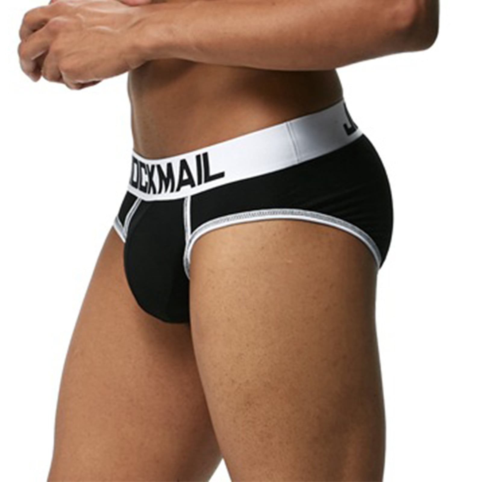 OVTICZA Mens Jock Strap Jockstrap Underwear Male Supporters Athletic Briefs  Bikini 2XL Black 