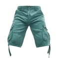 thumbnail image 2 of hotojiny Men's Cargo Shorts Vintage Streetwear Lightweight Outdoor Hiking Work Shorts Straight Leg Casual Shorts for Travel Fishing, 2 of 6