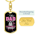thumbnail image 3 of Like A Normal Dad Biker Stainless Steel or 18k Gold Premium Swivel Dog Tag Keychain, 3 of 8