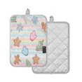 thumbnail image 2 of 2 Pack Pot Holders for Kitchen Heat Resistant Hot Pads Sets for Cooking Baking Pastel Christmas-themed, 2 of 7