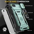 thumbnail image 3 of LeYi iPhone 8 Case, iPhone 7 Case, iPhone SE 2022 Case with Screen Protector [2 Pack], [Slide Camera Cover Protection] Military Grade Shockproof Full Body Protective Cover for iPhone 8/7 Case - Green, 3 of 6