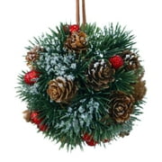 Winter Christmas Decoration 10Cm Wall Hanging Fake Plant Dried Flowers Tree Multicolor Party Ornament Mistletoe Ball 1Pcs
