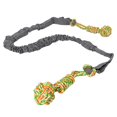 thumbnail image 2 of Juguete de cuerda para tirar de perros, resistente a las mordeduras, rechinar los dientes, colgante interactivo, juguete de cuerda para mascotas para puerta interior y exterior, gris, 2 of 5
