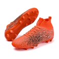 thumbnail image 4 of Botas de fútbol de tobillo alto para hombre, calzado deportivo antideslizante para entrenamiento de césped, TF/FG, venta al por mayor, interior, 4 of 5