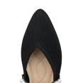 thumbnail image 4 of Willtoo Womens Knit Mesh Pointed Toe Flat Shoes Pearl Strap Mary Jane Slip On Sneakers Breathable Lightweight Casual Ballet Flats, 4 of 6