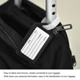 thumbnail image 6 of Uxcell 8.7x5cm Baggage Suitcase Labels Luggage Tag Holders, Black 2 Pack, 6 of 6