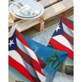 thumbnail image 3 of Puerto Rico National Flag Outdoor Pillow Covers Waterproof Throw Pillow Cover 20x20in Set of 2,Square Decorative Pillowcases Cushion Case for Patio Sofa Couch,Tropical Palm Tree Ocean Sea Beach, 3 of 7