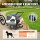 thumbnail image 5 of Remolque VEVOR para bicicletas para perros, 45 kg, plegable, negro y gris, 5 of 9