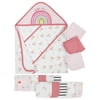 Gerber Baby Girl Hooded Towel & Washcloth Set, 14-Pack