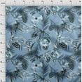 thumbnail image 4 of oneOone Georgette Viscose Dusty Blue Fabric Florals Sewing Craft Projects Fabric Prints By Yard 42 Inch Wide, 4 of 6