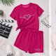 thumbnail image 5 of Vestido de manga corta para niños Día de San Patricio impreso manga corta cuello redondo y pantalones conjunto, vestido de niños casual, 5 of 6
