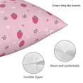 thumbnail image 3 of Yiaed Strawberries Print Pillow Covers Super Soft Decorative Square Throw Pillow Covers Case Cushion Covers for Sofa Couch Bedroom Car Decor（No pillow core）-26"x26", 3 of 7
