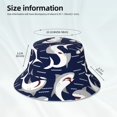 thumbnail image 3 of Fuzoiu Angry Shark Print Reflective Bucket Hat,Outdoor Hat for Men and Women,Bucket Hat for Travel Fishing Hunting Summer Camp, 3 of 6