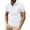 White, variant on Afdoent Men's Polo Shirts Solid Color Versatile Male Leisure Loose Collar Button Open Collar Ribbed Sports Short Sleeve Shirt Casual Bussiness