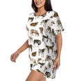 thumbnail image 2 of Lsque Cow Women's Short-Sleeved Pajama Set - 2 Piece Soft and Lightweight Sleepwear Set-Medium, 2 of 9