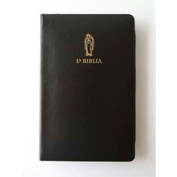 Libro Biblia Catolica: Edicion Letra Grande. Simil Piel Negra, Con Cremallera, Con Virgen De Guadalupe Tapa Blanda, Autor Biblia De America, Editorial Origen Biblias