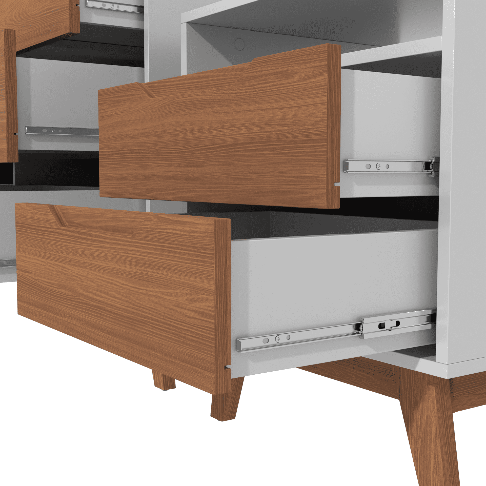 Kappesberg Bedroom Furniture Set with 6-Drawer Dresser and 2-Drawer Nightstand White/Golden Oak – Modern Storage Combo