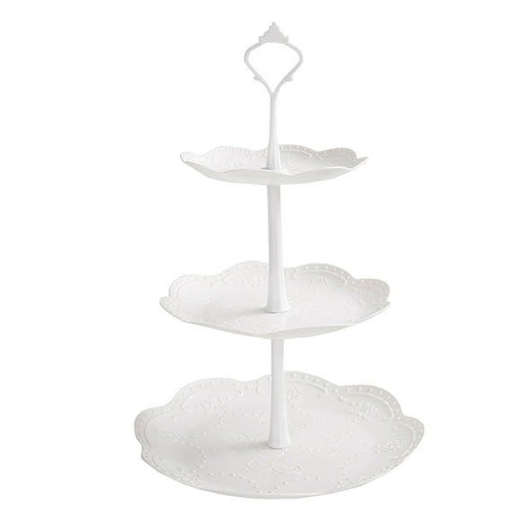 White Plastic Tier Serving Tray,White Plastic 3 Tier Layer Cake Stand White Tier Serving Tray Exceptional Craftsmanship
