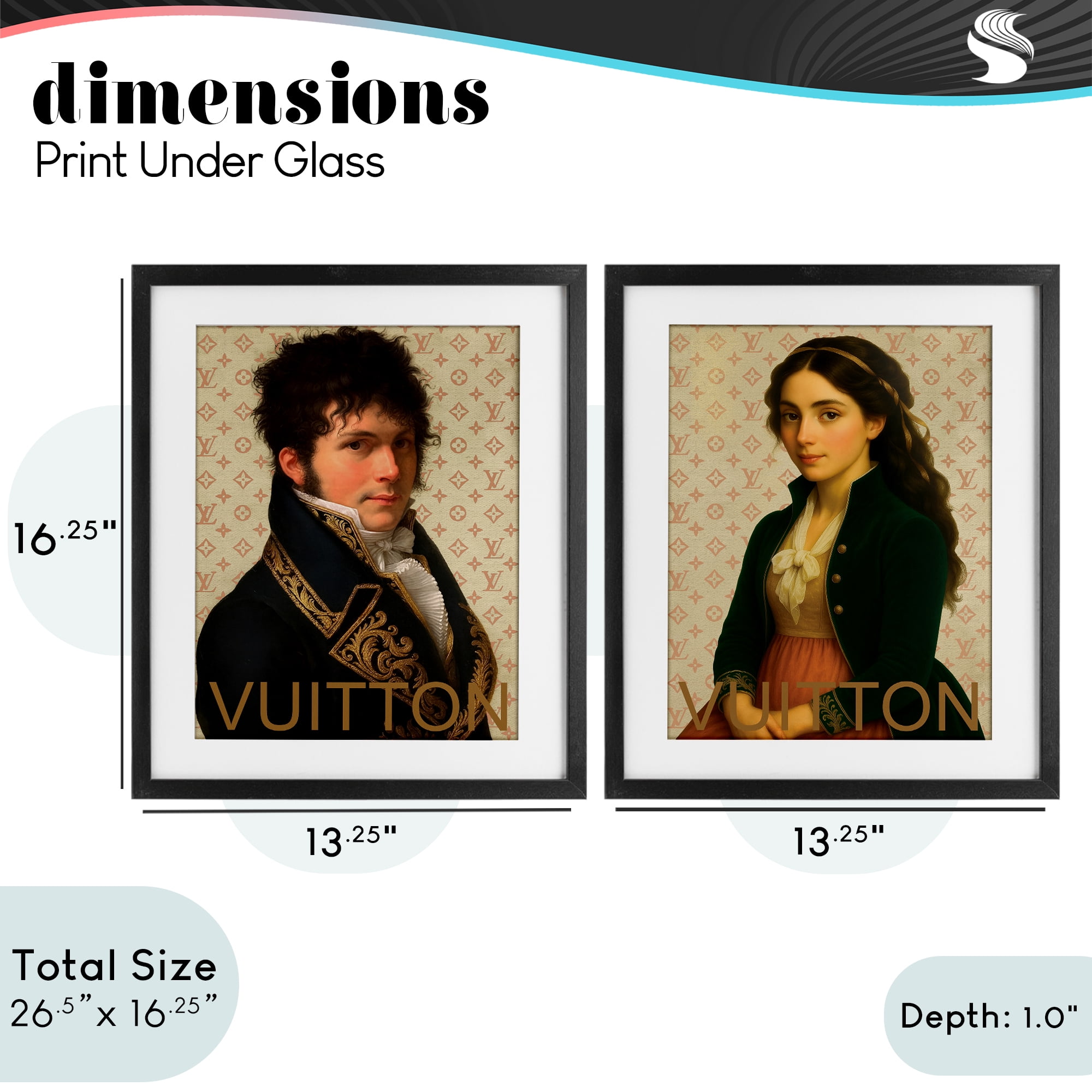 Stupell Industries Glam Fashion Models in Spring 2 Piece Black Framed Print Under Glass Set, design by Grotto Studios