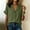 *Army Green, variant on ClodeEU Women's Lapel Collar Pleated Short Sleeve Button Down Shirt,Solid Color Casual Blouse Army Green,Women's Plus L