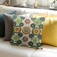 thumbnail image 3 of BANET  Throw Pillow Covers Green Vintage Traditional Bohemian Floral Pattern Short Plush Pillowcase Home Decor Cushion Case for Couch Sofa Bed, Super Soft &amp; Comfortable 20x20in, 3 of 5