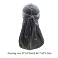 thumbnail image 3 of Sonducket Paquete de 6 diademas de terciopelo, gorro de pirata de color brillante, gorro de pelo de una sola capa Sombreros Gris, 3 of 5
