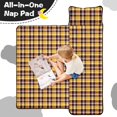 thumbnail image 4 of Yellow Brown Checkerboard Yellow Pattern Toddler Nap Mat for Kid Preschool Daycare, Kid Sleeping Mat Bag, Toddler Sleeping Bag with Pillow, 4 of 6