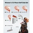 thumbnail image 2 of VEVOR 12-Piece Women's Golf Set Right Handed 460CC Driver Irons Putter & Bag, 2 of 9