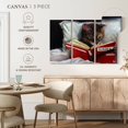 thumbnail image 4 of Elephant Stock Late Night Thriller Wall Art - Horizontal Multi Panel Canvas - Living Room Wall Decor - Humor Multi Panel - Red And White Decor By Lucia Heffernan - 23" x 14", 4 of 4