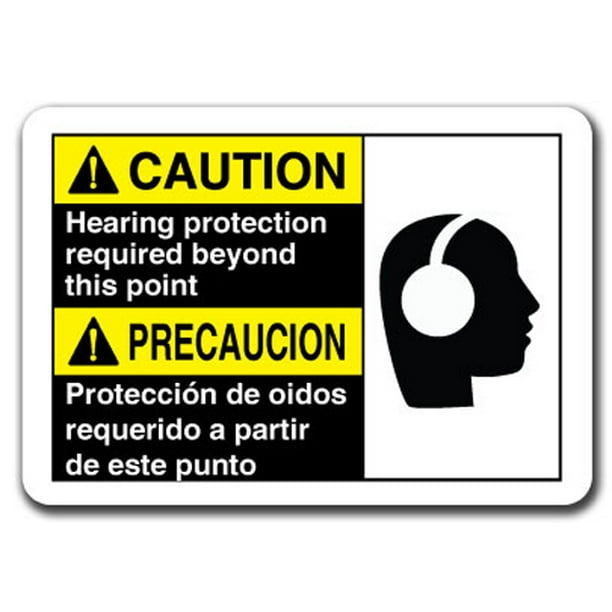Caution Sign Caution Hearing Protection Required Beyond This Point