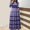 Purple, variant on Xysaqa Women's Plain Striped Long Maxi Dress Casual Loose Long Sleeve Soft Round-Neck Flowy Long Dresses S-XXL